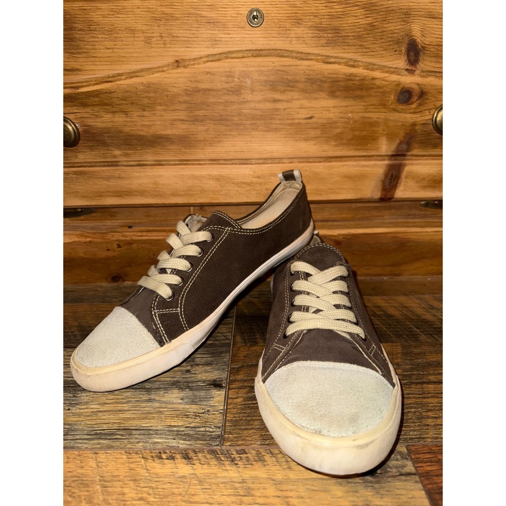 Boden Brown Suede Cap Toe Lace Up Sneakers Size 8.5 AR371 Low Top
